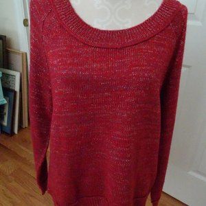Women's Plus Size L Maroon Sweater-NWT